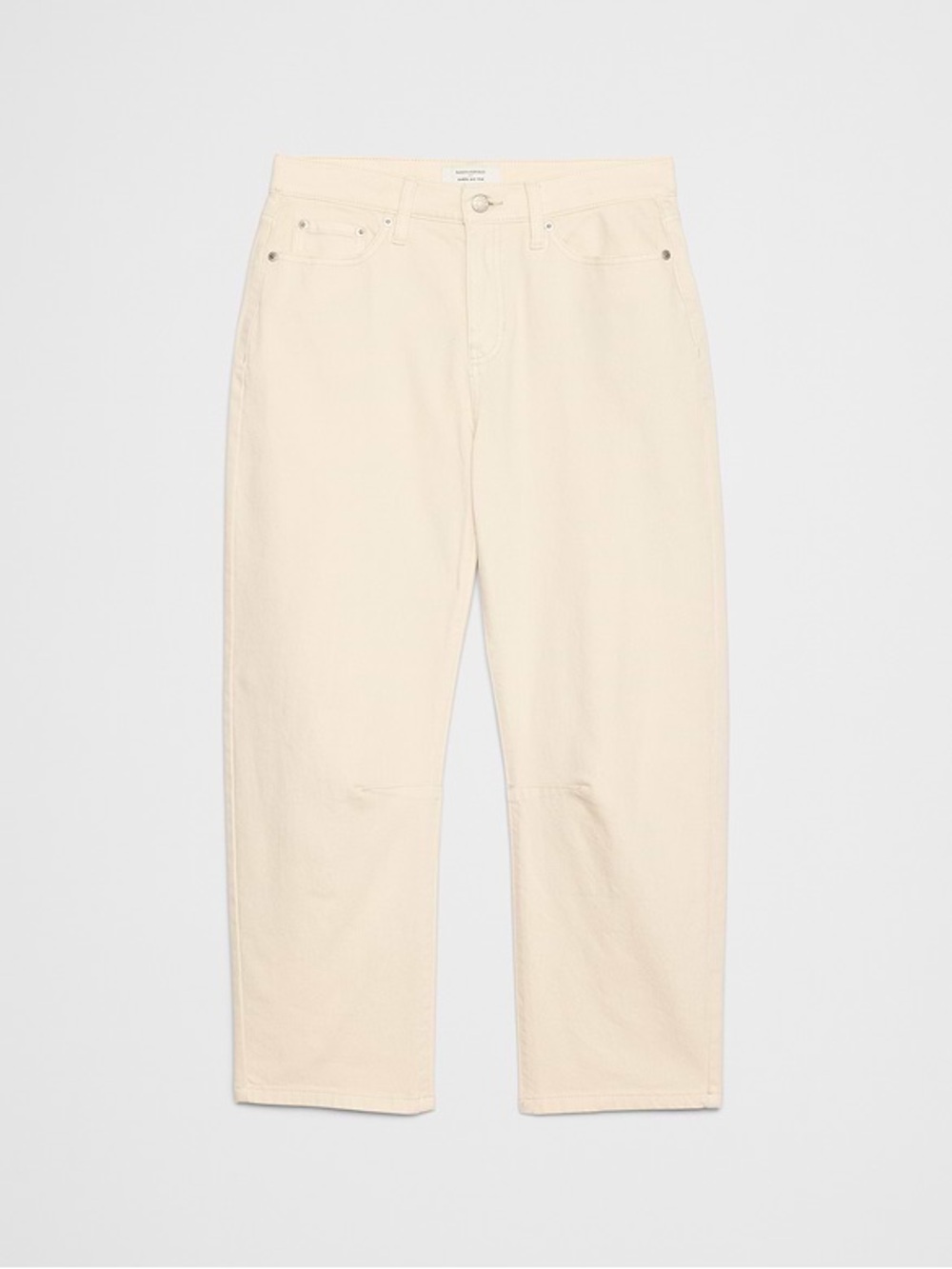 Banana Republic Off-White Mid-Rise Barrel Jeans